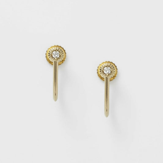 Gold Diamond Earrings (0.01Ct)