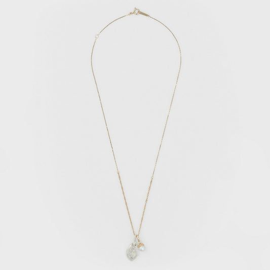 K10/Silver Charm Set Necklace