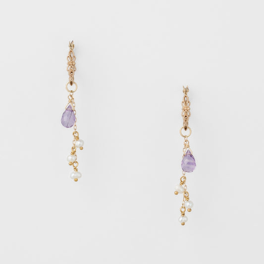 K10 Amethyst/Pearl Earring Charm