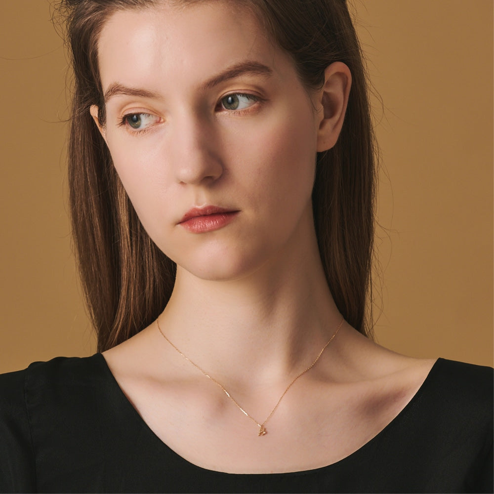 Initial H/K10 Diamond Necklace