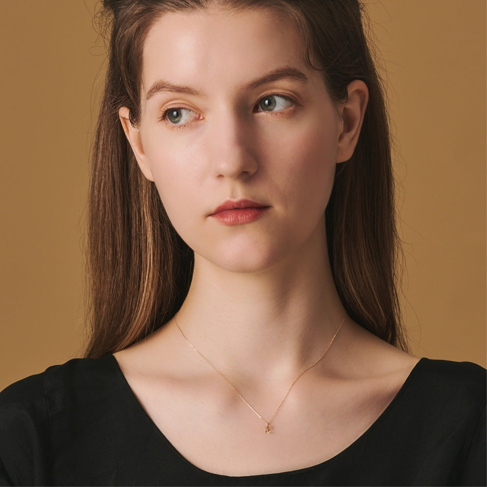 Initial R/K10 Diamond Necklace