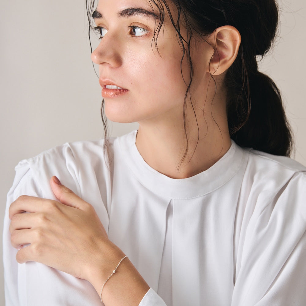 Silver Diamond Bracelet (0.03 Ct)