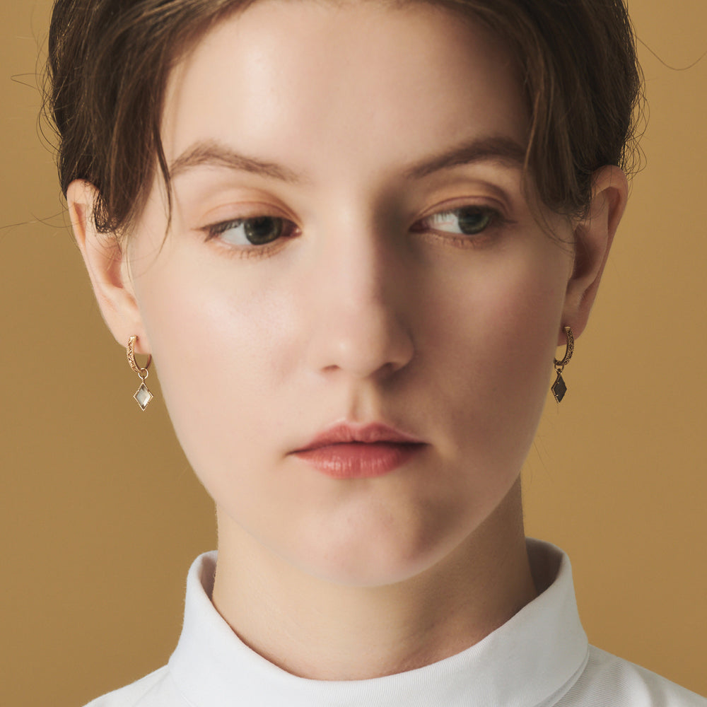 K10 Quartz/Shell Earring Charm