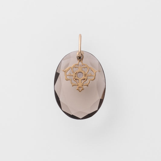 K5 Smoky Quartz Charm