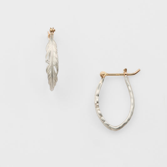 Silver Feather Earrings