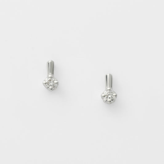 Silver Diamond Earrings (0.04Ct)