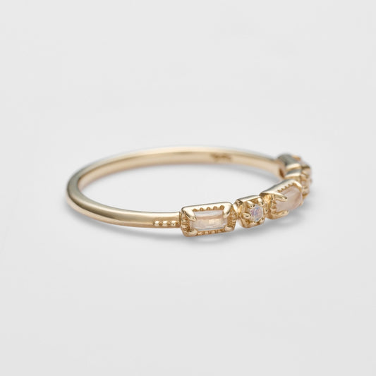 K5 Labradorite/Quartz Ring