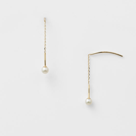 K10 Pearl Long Earrings