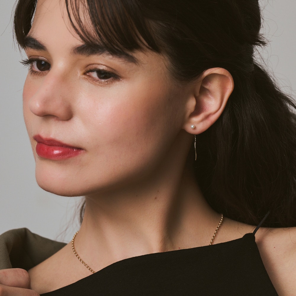 K10 Pearl Long Earrings