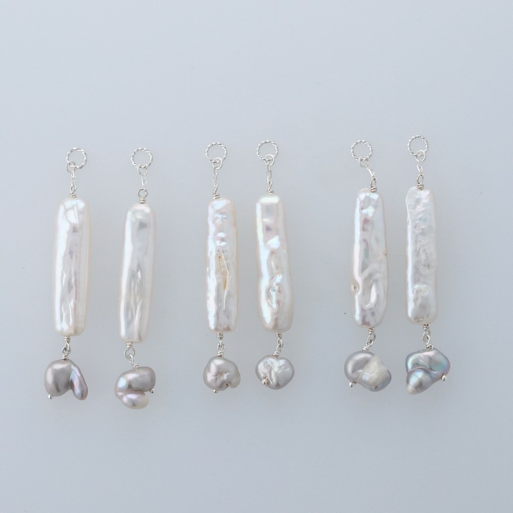 Silver Pearl Earring Charm