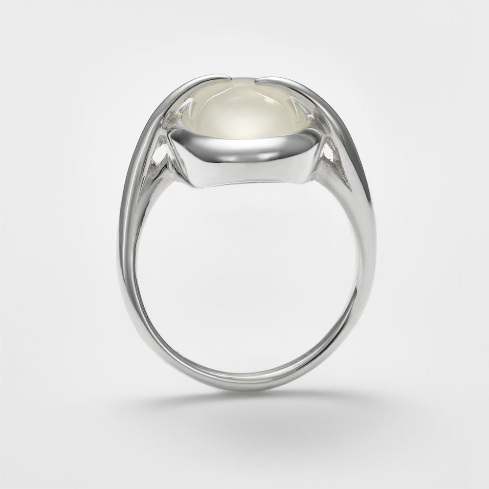 Silver Moonstone Ring