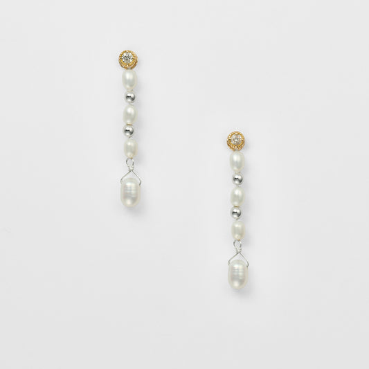 K10/Silver Pearl Earring Charm