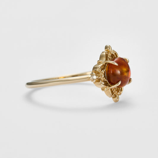 K5 Amber/Diamond Ring