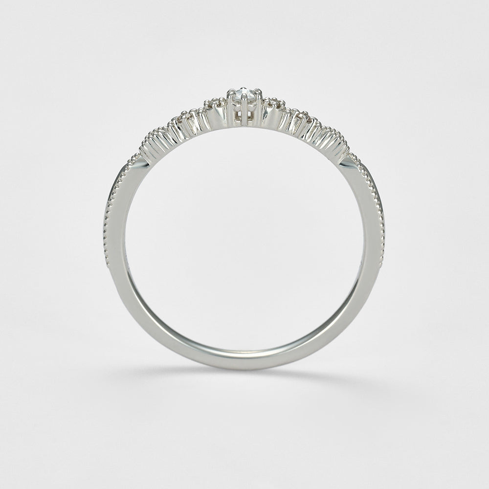 Platinum Diamond Ring (0.04Ct)