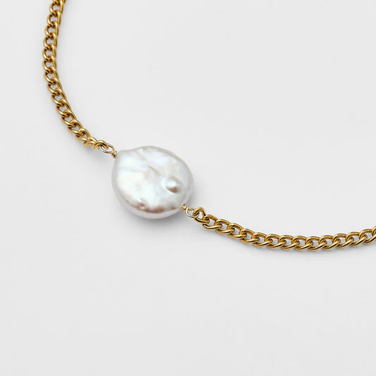 Gold Freshwater Pearl Bracelet