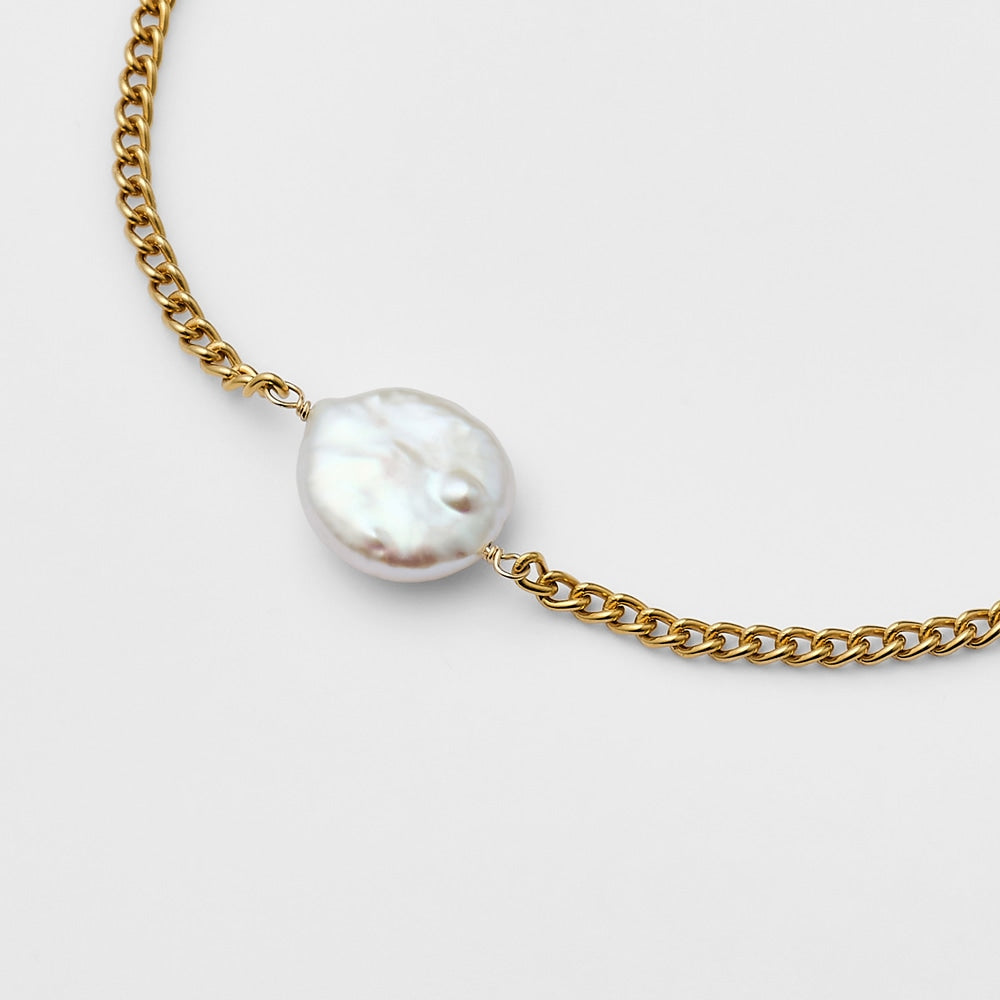 Gold Freshwater Pearl Bracelet