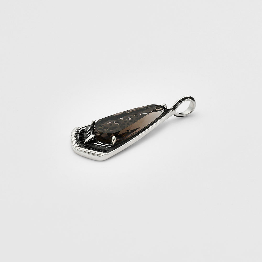 Silver Obsidian Charm