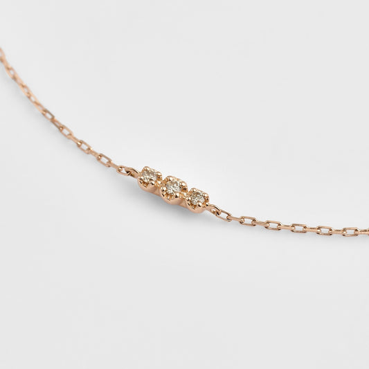 K10 Diamond Bracelet (Pink Gold)