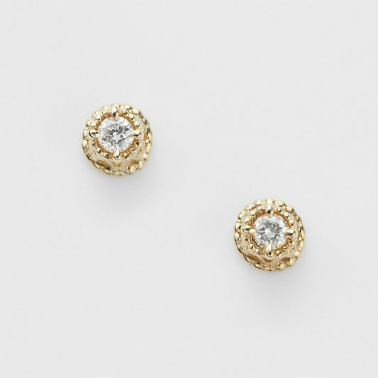 K10 Diamond Earrings (0.02Ct)