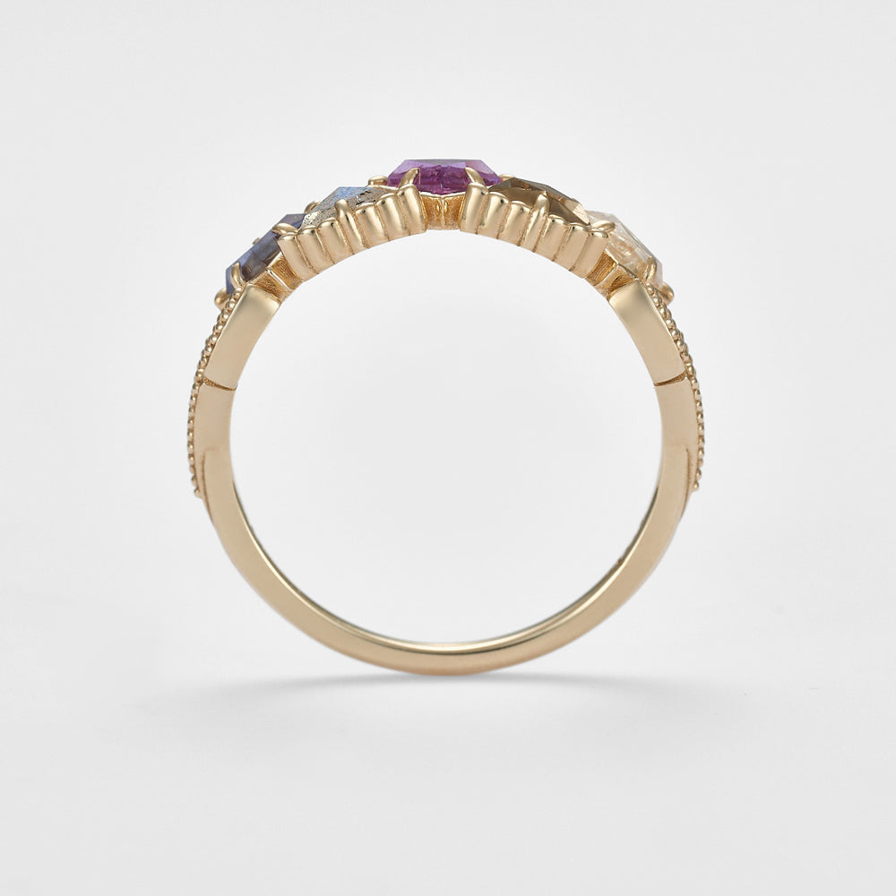 K5 Multi-Stone Ring