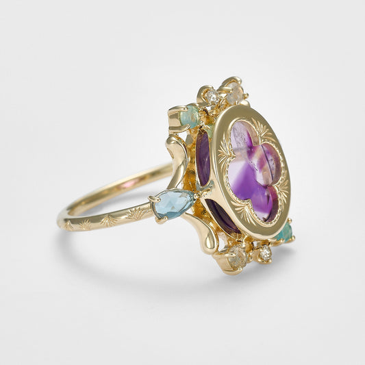 K10 Multi-Stone Ring