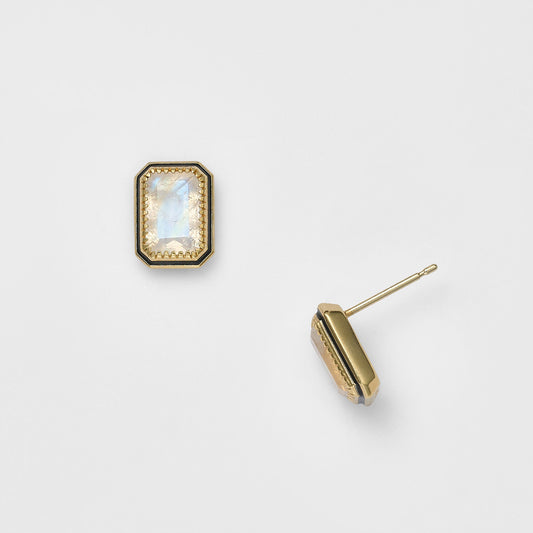 Gold Labradorite Earrings