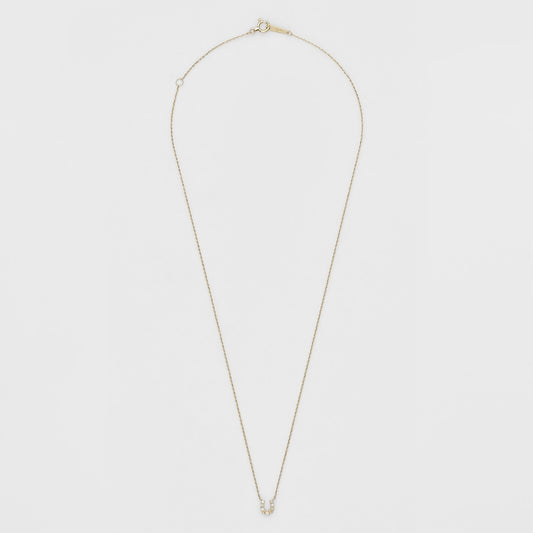 K10 Diamond Horseshoe Motif Necklace (0.05ct)