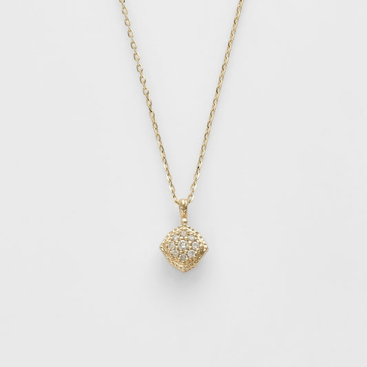 K10 Iolite/Diamond Necklace