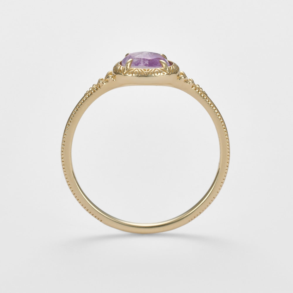 K10 Feldspar/Amethyst Ring