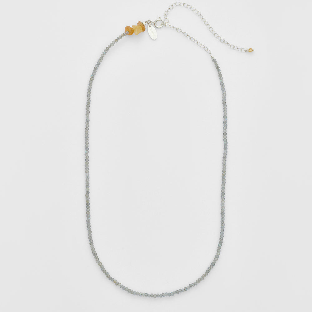 Silver Labradorite/Multi-Stone Necklace
