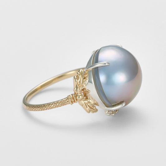 K10/Silver Pearl Ring ~agete 36th Anniversary~