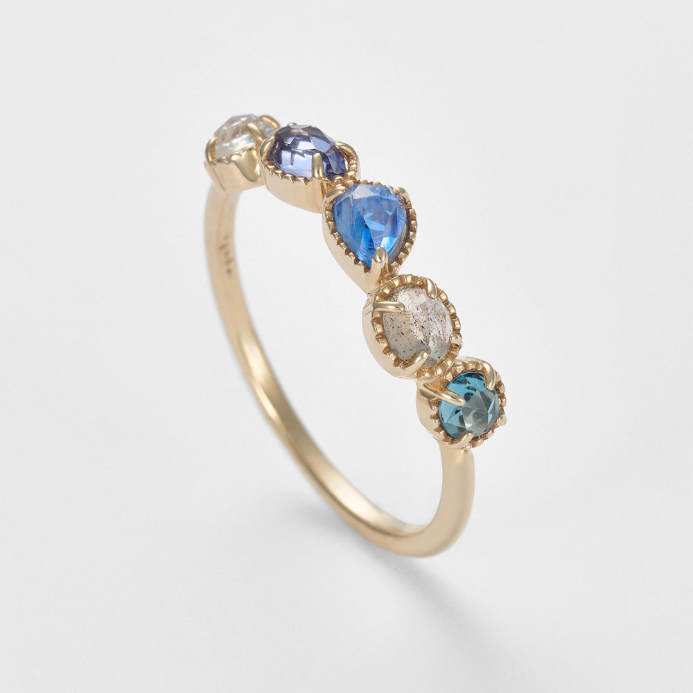 K5 Multi-Stone Ring (Blue)