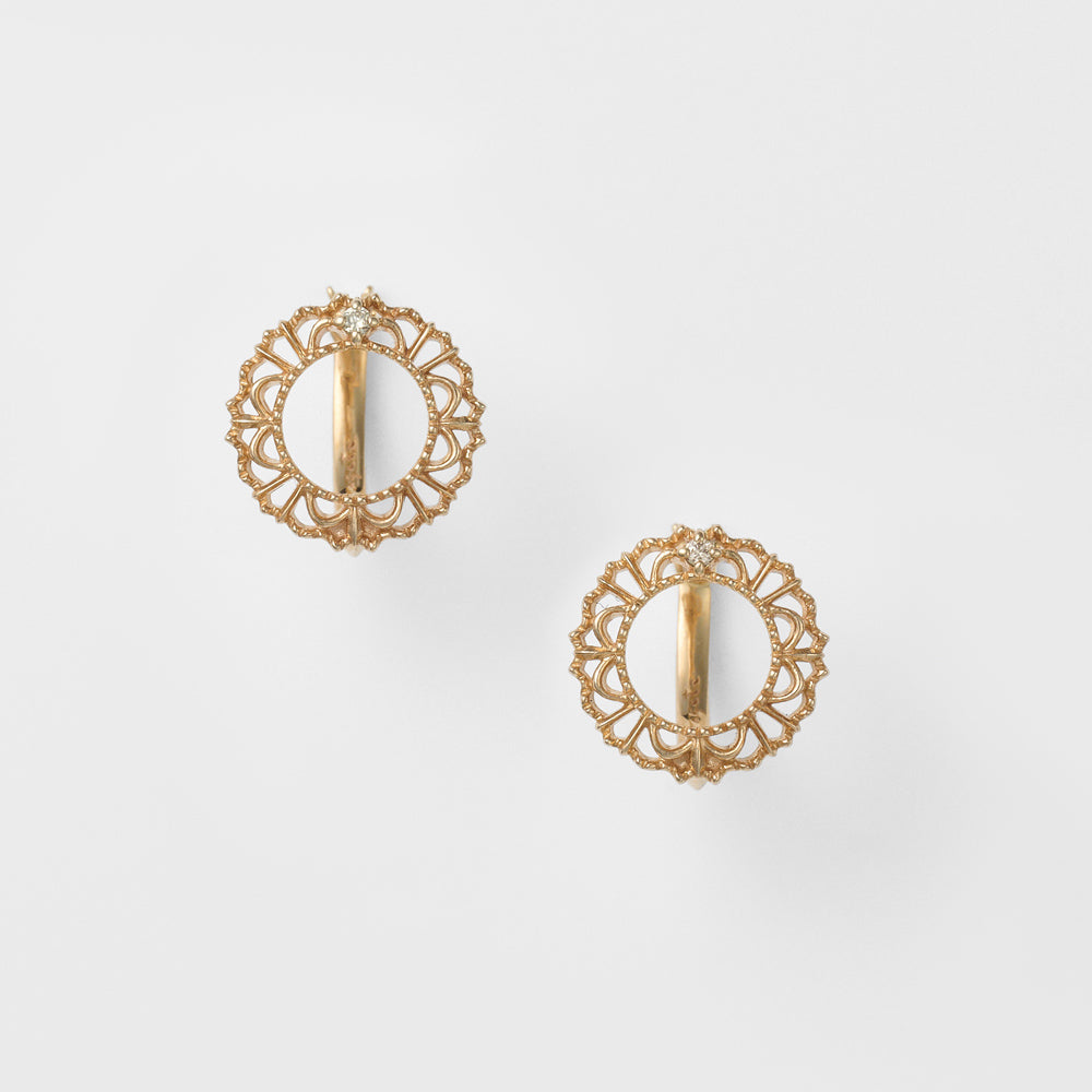 K5/K10 Diamond Earrings (0.006ct×2)
