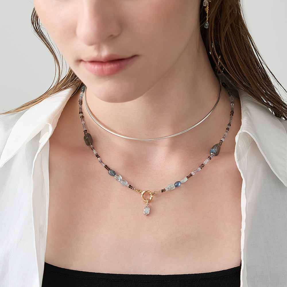 Gold Multi-Stone Necklace