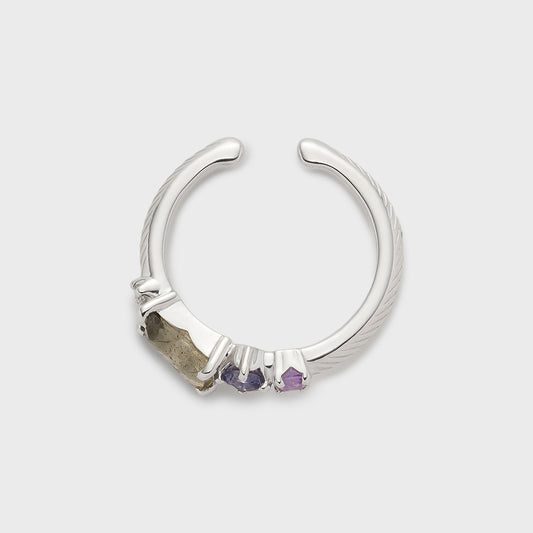 Silver Multi-Stone Ear Cuff (Single)