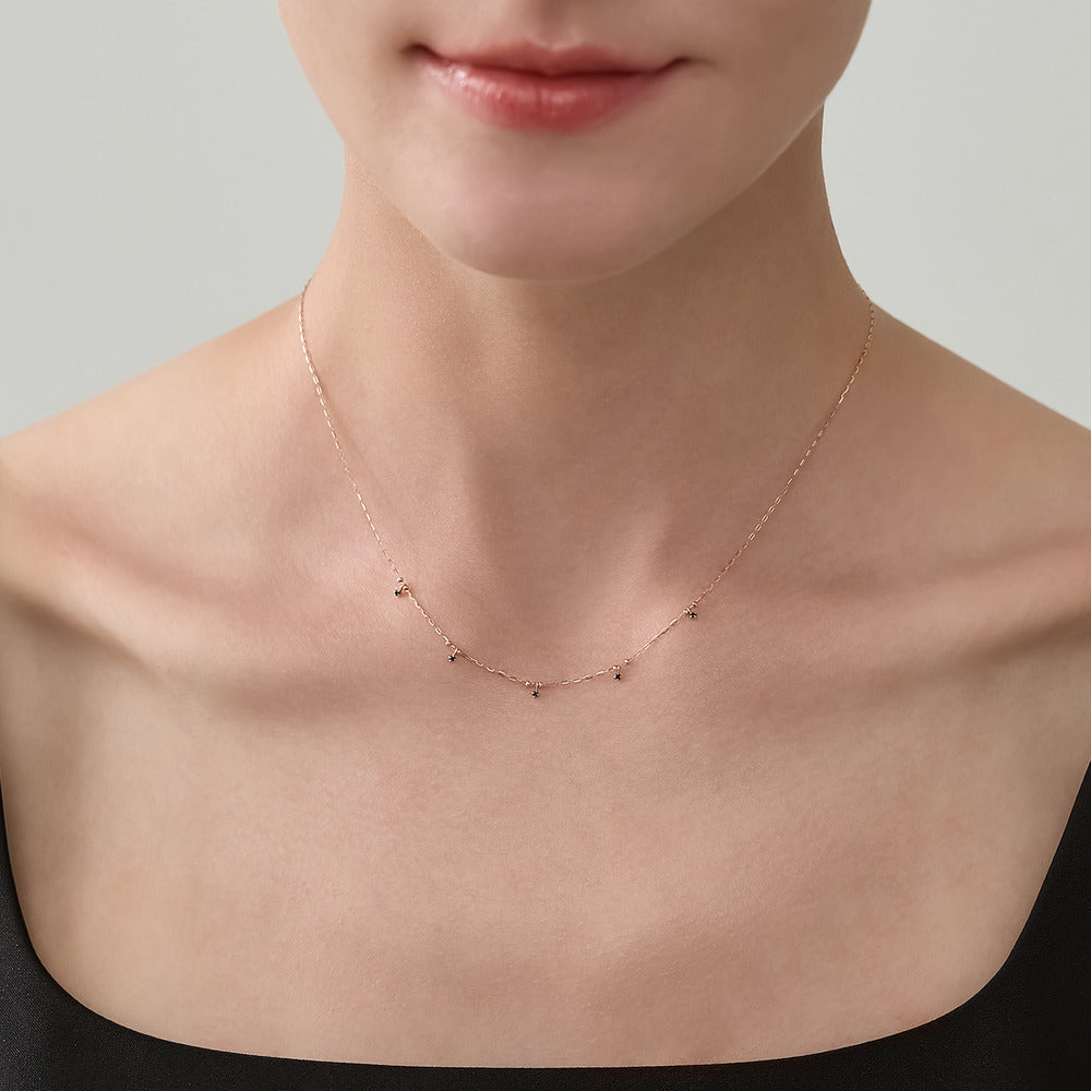 K10 Black Diamond Necklace (0.04ct)