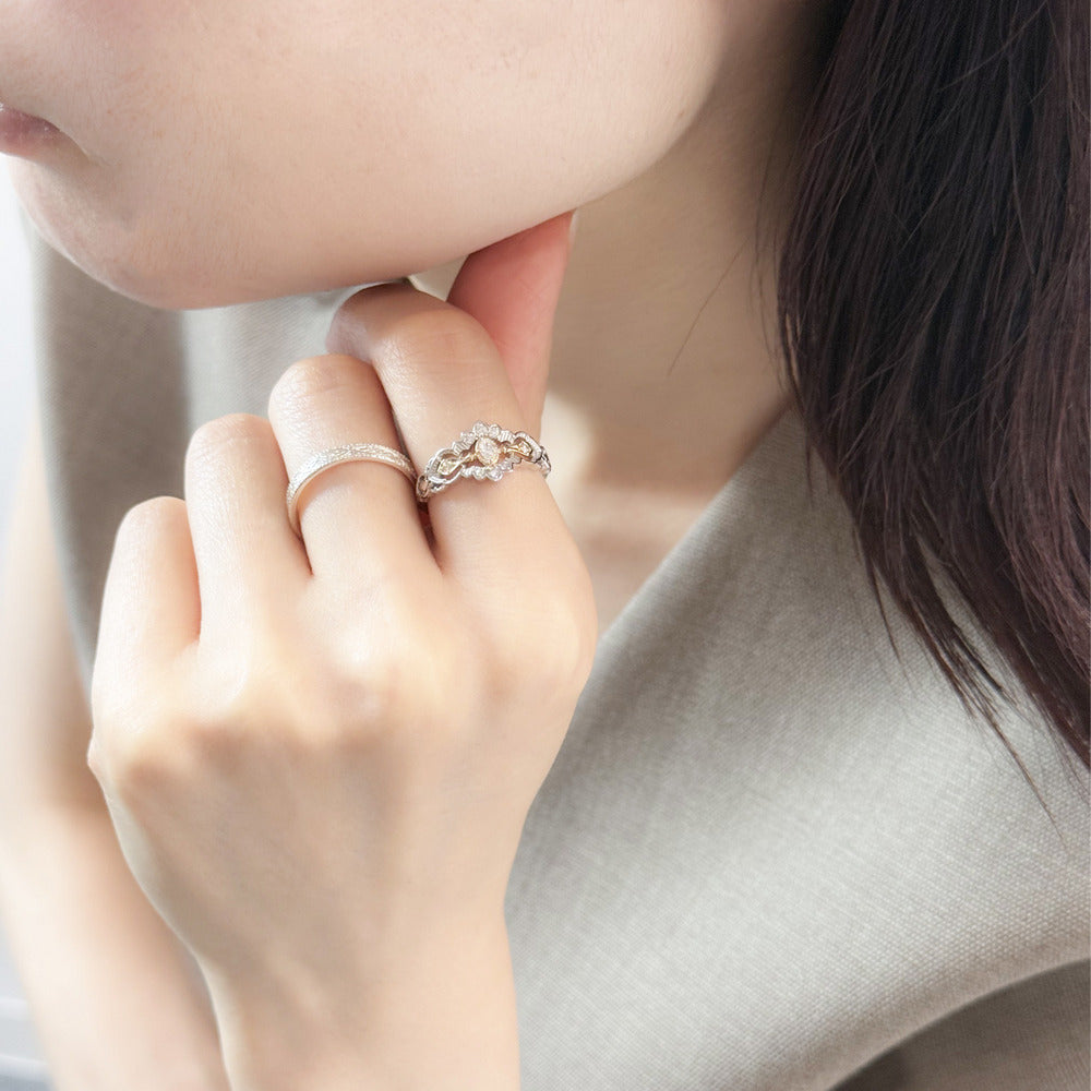 ―2026 Winter Limited Edition― K10 Platinum Diamond Ring (0.13ct)