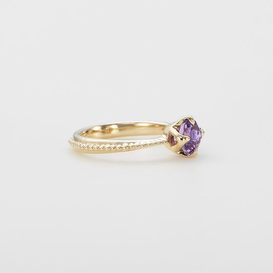 <February Birthstone> K10 Amethyst Baby Ring