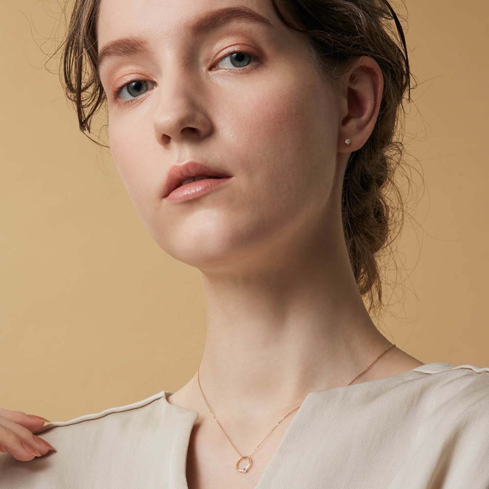 <April Birthstone> K10 Diamond Baby Ring