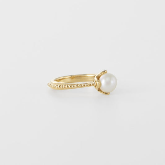 <June Birthstone> K10 Pearl Baby Ring