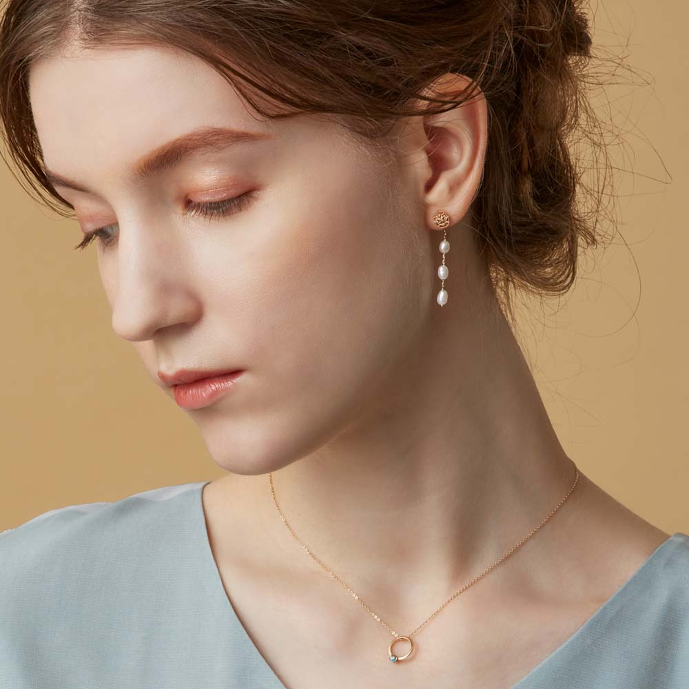 <December Birthstone> K10 Turquoise Baby Ring