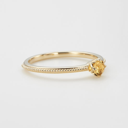 <November Birthstone> K10 Citrine Pinky Ring (Mother)
