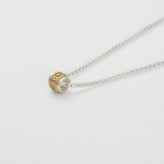 Silver/K10 Diamond Necklace