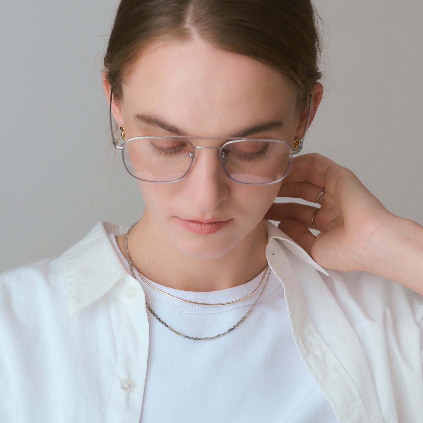 Silver Multi-Stone Necklace