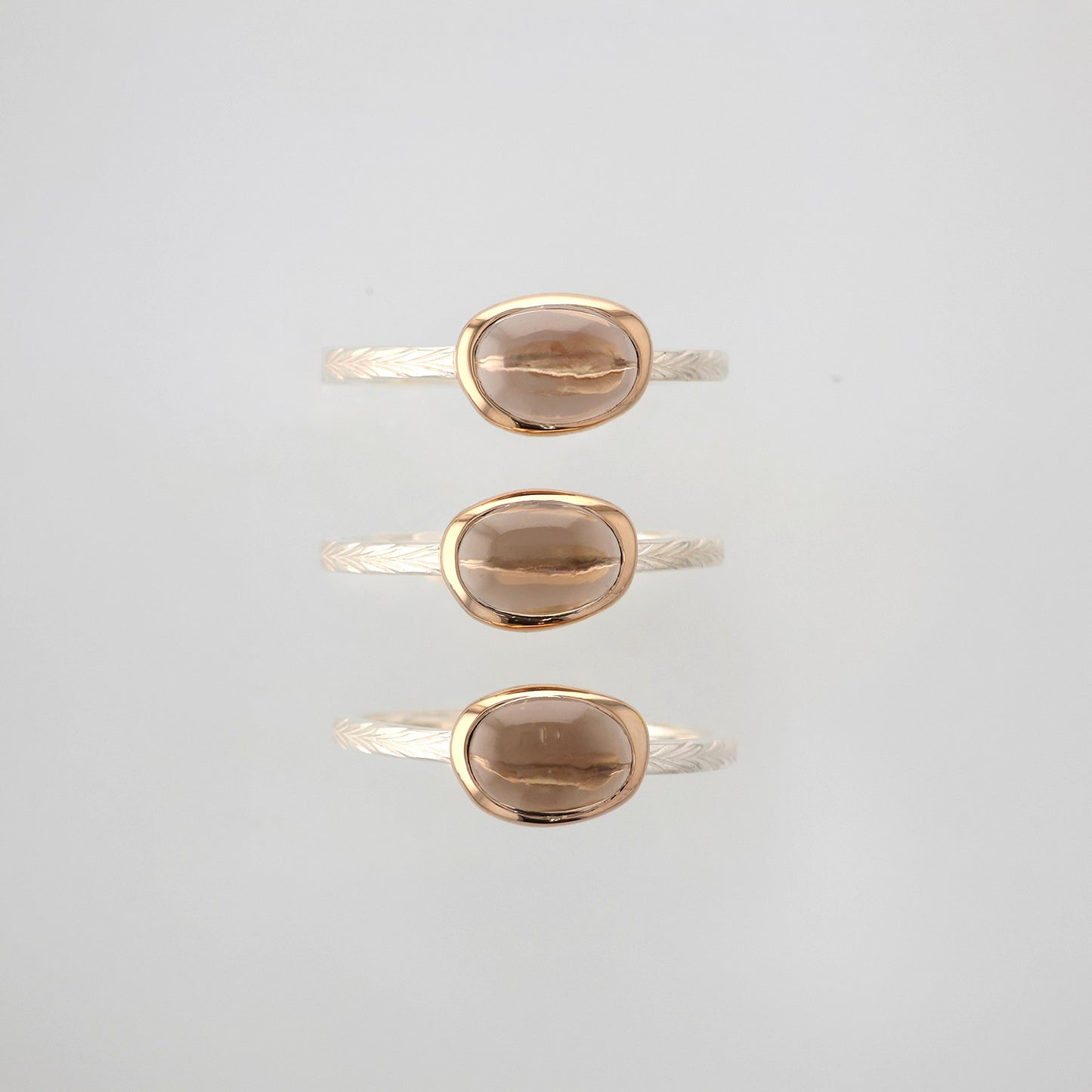 Silver Smoky Quartz Ring