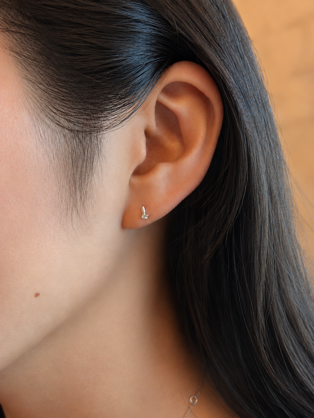 Silver Diamond Earrings (0.04Ct)