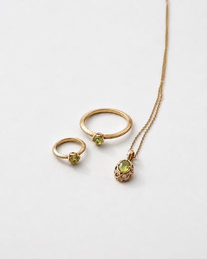 <August Birthstone> K10 Peridot Baby Ring