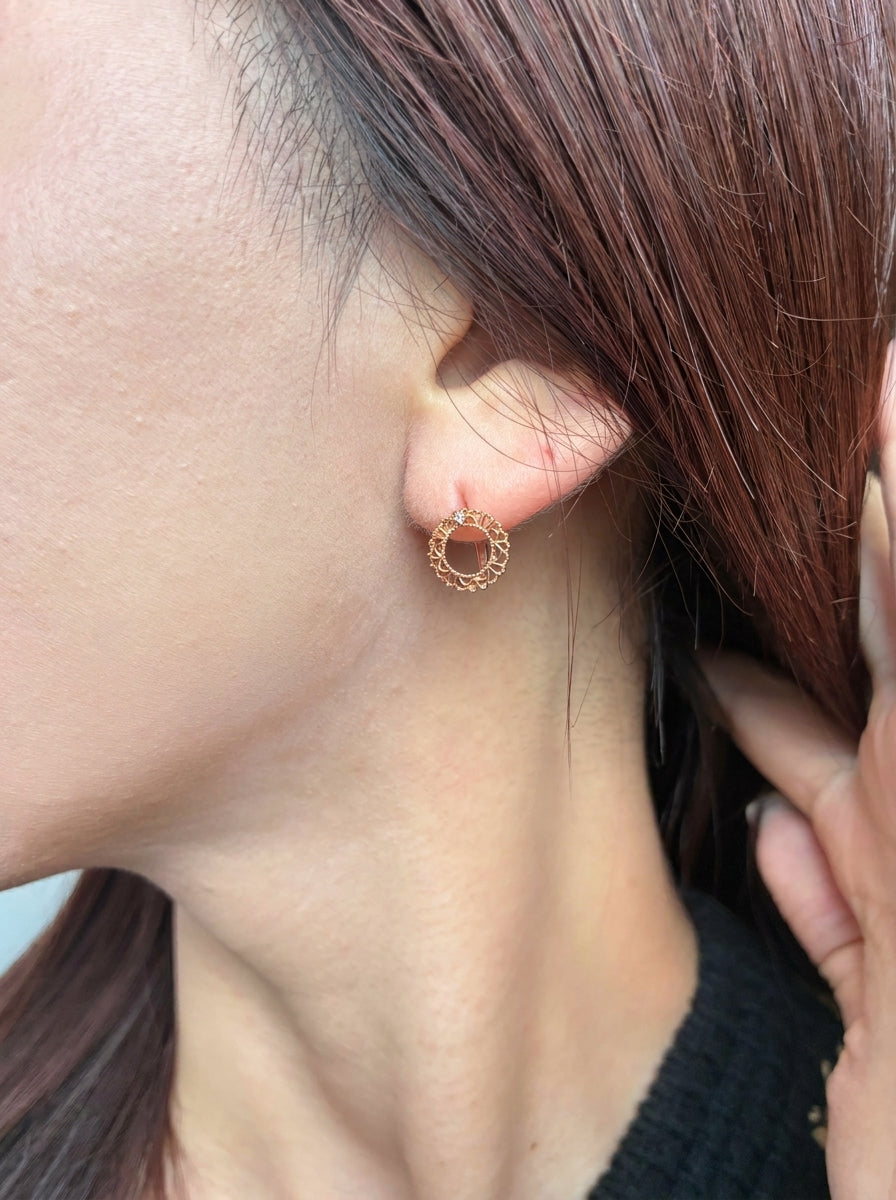 K5/K10 Diamond Earrings (0.006ct×2)