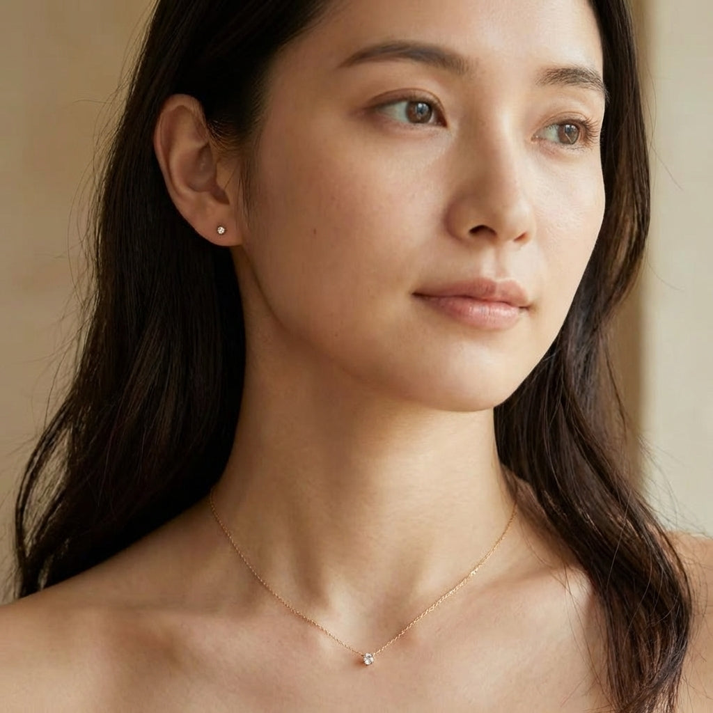 K18 Diamond Necklace (0.3Ct)