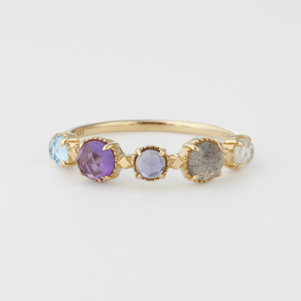 K10 Multi-Stone Ring